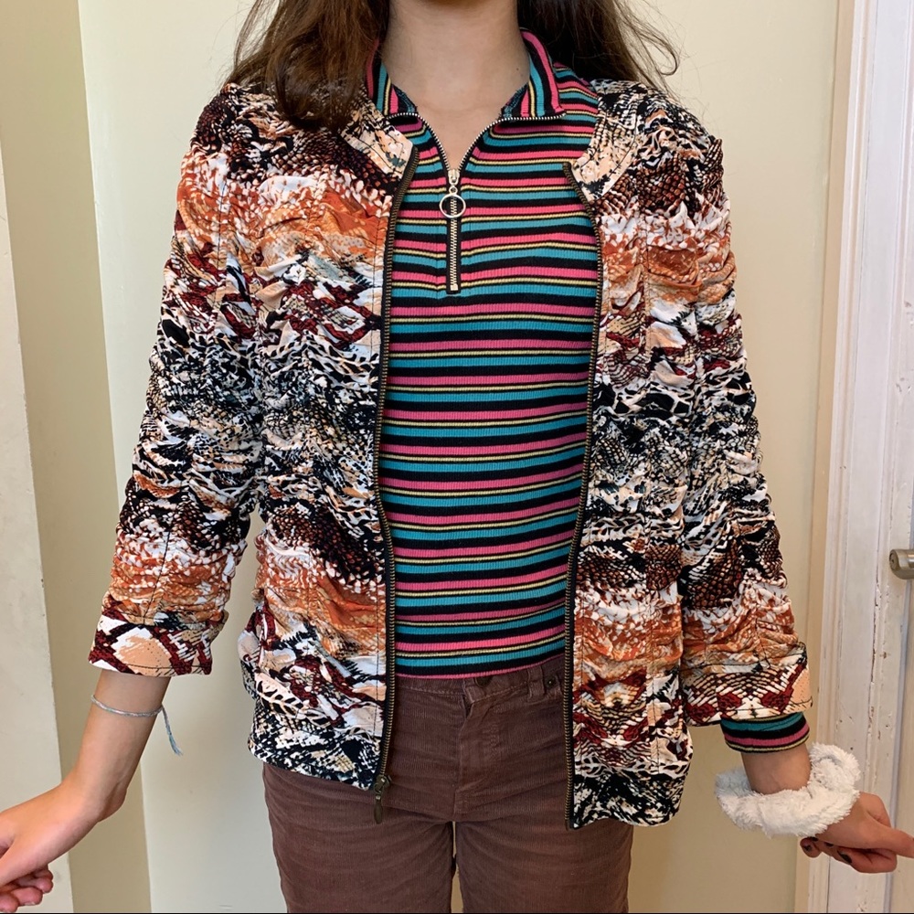 Chico's women's size 1 Medium Animal Print Jacket